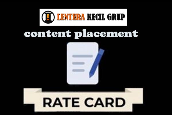 Rate Card for Lentera Kecil Grup