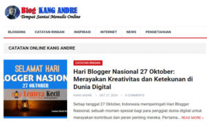 blog catatan online kang andre